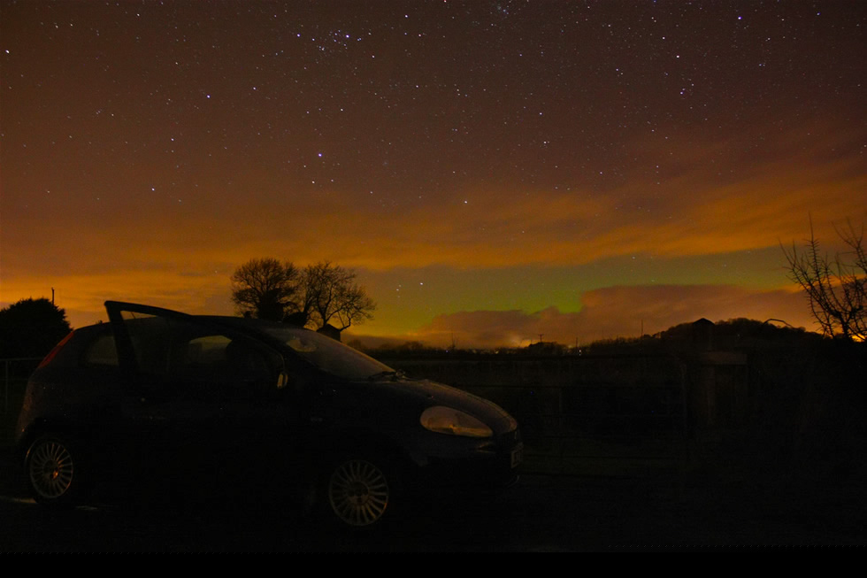 Glenshane Pass Snow Showers, Planets & Aurora